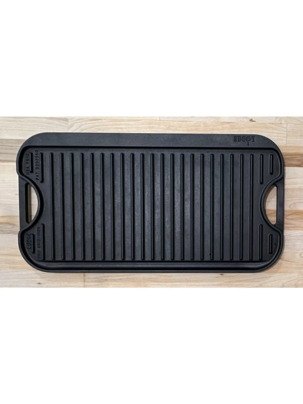 LODGE Pro-Grid Reversible Cast Iron Grill Griddle Combo PG12 USA 20